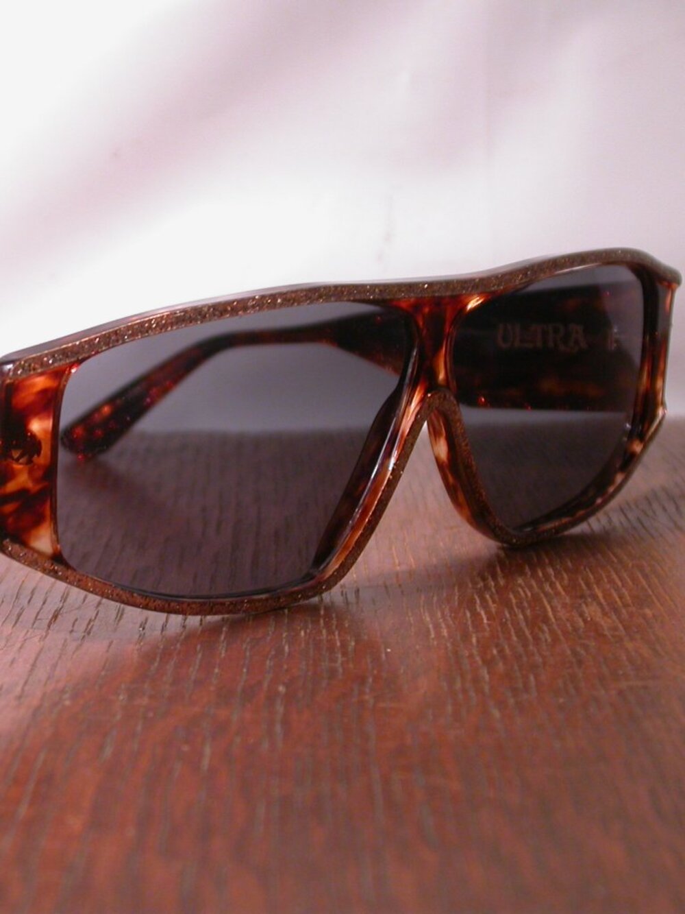 Ultra Jezebel Glitter Tortoise WIDE Bold Sunglasses Shades Made in Italy